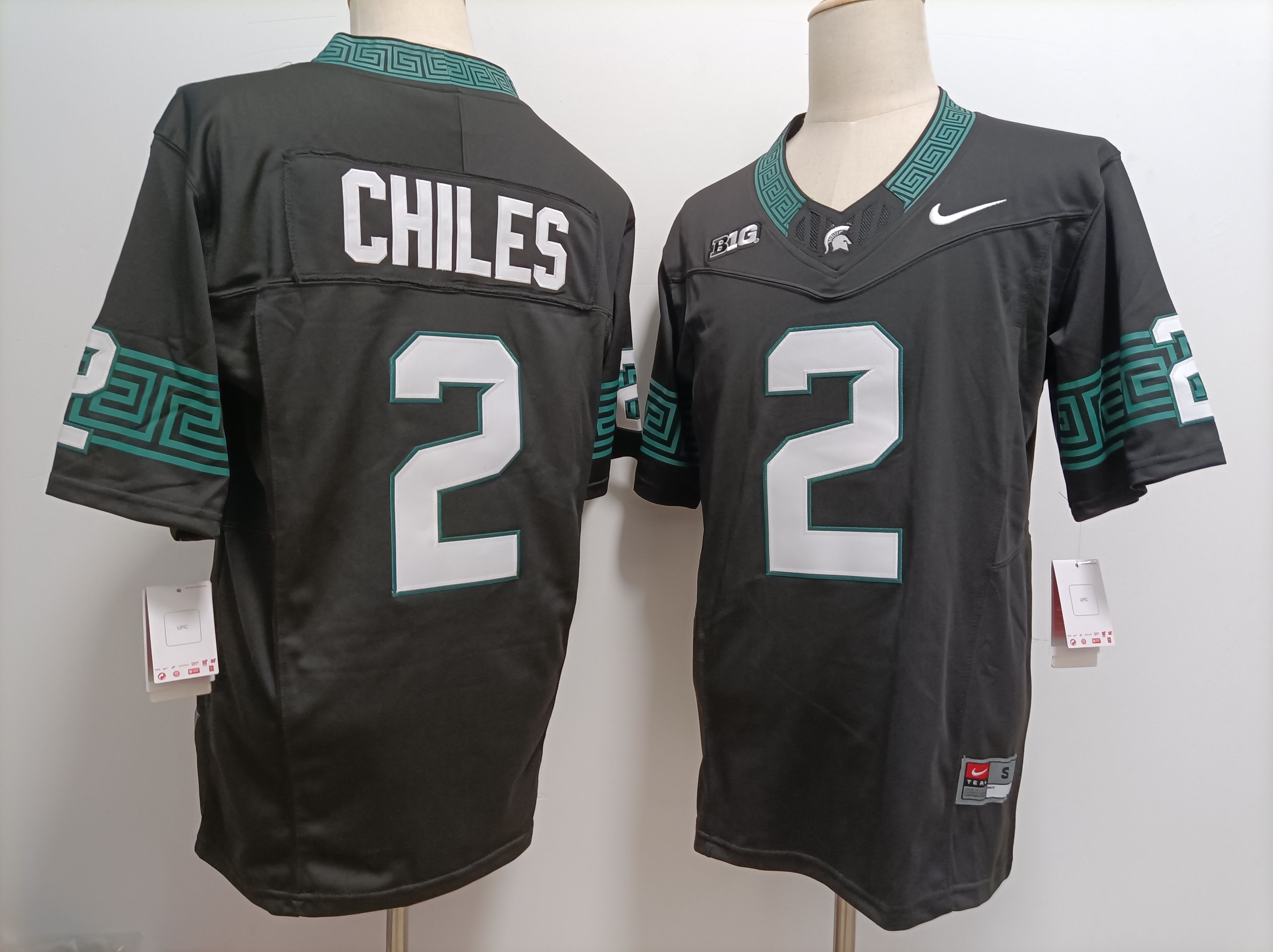 Men Michigan State Spartans 2 Chiles Black Nike 2025 NCAA Jersey